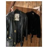 CLOUT & RUM FASHION LEATHER JACKET, BLACK, SIZE