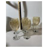 CRISTALLERIA FUMO ITALIAN GLASS WINE GLASSES