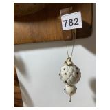 LENOX PORCELAIN ORNAMENTS, ASSORTED SHAPES, GOLD