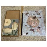 FRINGE STUDIO CERAMIC TILE W/ BUTTERFLY FLORAL