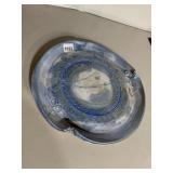 STUDIO POTTERY SERVING PLATTER, EARTHENWARE, BLUE