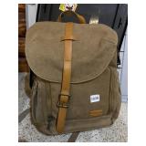 BAGSMART BACKPACK, CANVAS AND FAUX LEATHER,