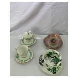 SHELLEY AND ROYAL CROWN DERBY TEA CUPS AND