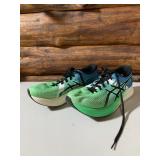 ASICS MAGIC SPEED RUNNING SHOES, GREEN AND BLUE