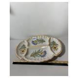 ITALIAN CERAMIC DIVIDED SERVING DISH,