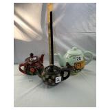 BELLA CASA BY GANZ CERAMIC TEAPOTS (3), VARIOUS