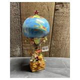CHRISTMAS MUSICAL HOT AIR BALLOON FIGURINE, SANTA