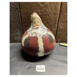 HAND-PAINTED GOURD SANTA CLAUS FIGURINE, RED