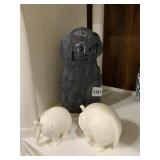 NINA LYMAN DOG FIGURINE, PROF. BESSI STONELITE