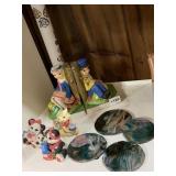 ENESCO BANDANNAS FIGURINES (2), BOY AND GIRL