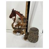 RESIN FIGURINES, WESTERN THEME, HORSE HEAD W/