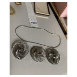 WHITING AND DAVIS MESH NECKLACE AND CLIP-ON