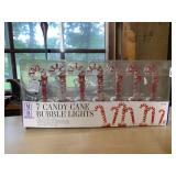 MERRYBRITE 7 CANDY CANE BUBBLE LIGHTS, PLASTIC
