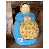 BRAYTON LAGUNA POTTERY COOKIE JAR, FIGURAL WOMAN