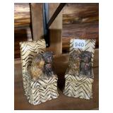 GOURD ART FIGURINES (2), HAND PAINTED, HALLOWEEN
