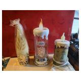 CHRISTMAS LIGHTED DECOR GROUPING, INCLUDES TWO
