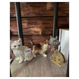 CERAMIC CAT FIGURINES (3), INCL WHITE PERSIAN