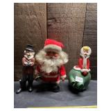 VINTAGE CHRISTMAS FIGURES, SANTA CLAUS, CAROLERS,