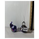 MDINA GLASS MALTA ART GLASS FIGURINES, IRIDESCENT
