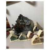 CHRISTMAS VILLAGE ACCESSORIES, RESIN DISPLAY