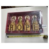 ANGEL FIGURINES, HOPE THEME, RESIN CONSTRUCTION,
