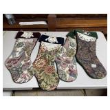 CHRISTMAS STOCKINGS, TAPESTRY FABRIC, CORDUROY