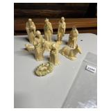 NATIVITY FIGURINES, RESIN, HONG KONG