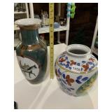 WBI PORCELAIN VASES, DECORATIVE, HORSE AND FLORAL