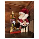 CHRISTMAS DECORATIVE FIGURE, SANTA CLAUS, WOODEN
