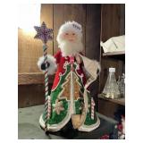 SANTA CLAUS FIGURINE, GINGERBREAD THEME, SEQUIN