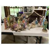 HELEN NATIVITY SET, CERAMIC, HAND-PAINTED,