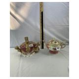 LEONARDO DECORATIVE CROWN TEAPOT, PORCELAIN, GILT