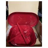 PLASTIC SALAD SERVING SET