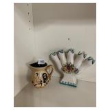 PENNSBURY POTTERY ROOSTER PITCHER AND ELPA