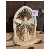 LENOX ILLUMINATIONS LIT ANGEL SCENE, PORCELAIN,