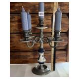 PEWTER AND CERAMIC CANDELABRA (1), COPPER