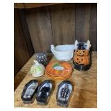 HALLOWEEN TABLEWARE, PUMPKIN PLATES, SKULL