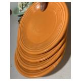 HOMER LAUGHLIN FIESTA DINNER PLATES, ORANGE