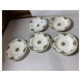 ROYAL WORCESTER CROWN WARE SOUP BOWLS (5), PARK
