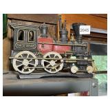 CAST IRON LOCOMOTIVE DOORSTOP, PAINTED FINISH
