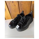 PUMA PLATFORM SNEAKERS, BLACK PATENT LEATHER,