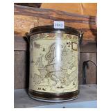 SHELTON-WARE ICE BUCKET, MAP OF EUROPE PRINT,
