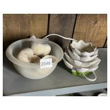 ELECTRIC CERAMIC LOTUS WAX WARMER, PLASTIC BOWL,