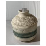 LONESTAR STUDIO AK POTTERY VASE, CREAM GLAZE,