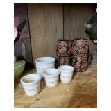 LONGABERGER POTTERY MUGS, CROFTON STONEWARE
