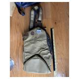 CROSSBUDDY CANVAS SLING BAG, TAN, LEATHER