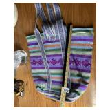 WOVEN TEXTILE BACKPACK, MULTICOLOR STRIPED