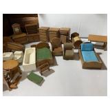 VINTAGE WOODEN DOLLHOUSE FURNITURE, ASSORTED