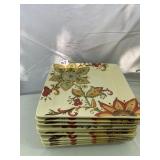 PIER 1 IMPORTS CARYNTHUM EARTHENWARE PLATES (6),