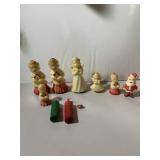 VTG CHRISTMAS CANDLE FIGURINES, ANGELS, CHOIR